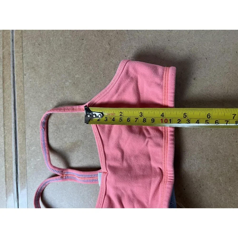 Ivivva Sports Bra Tank Girls Size 8 Pink Cotton Spandex Racerback Underwear